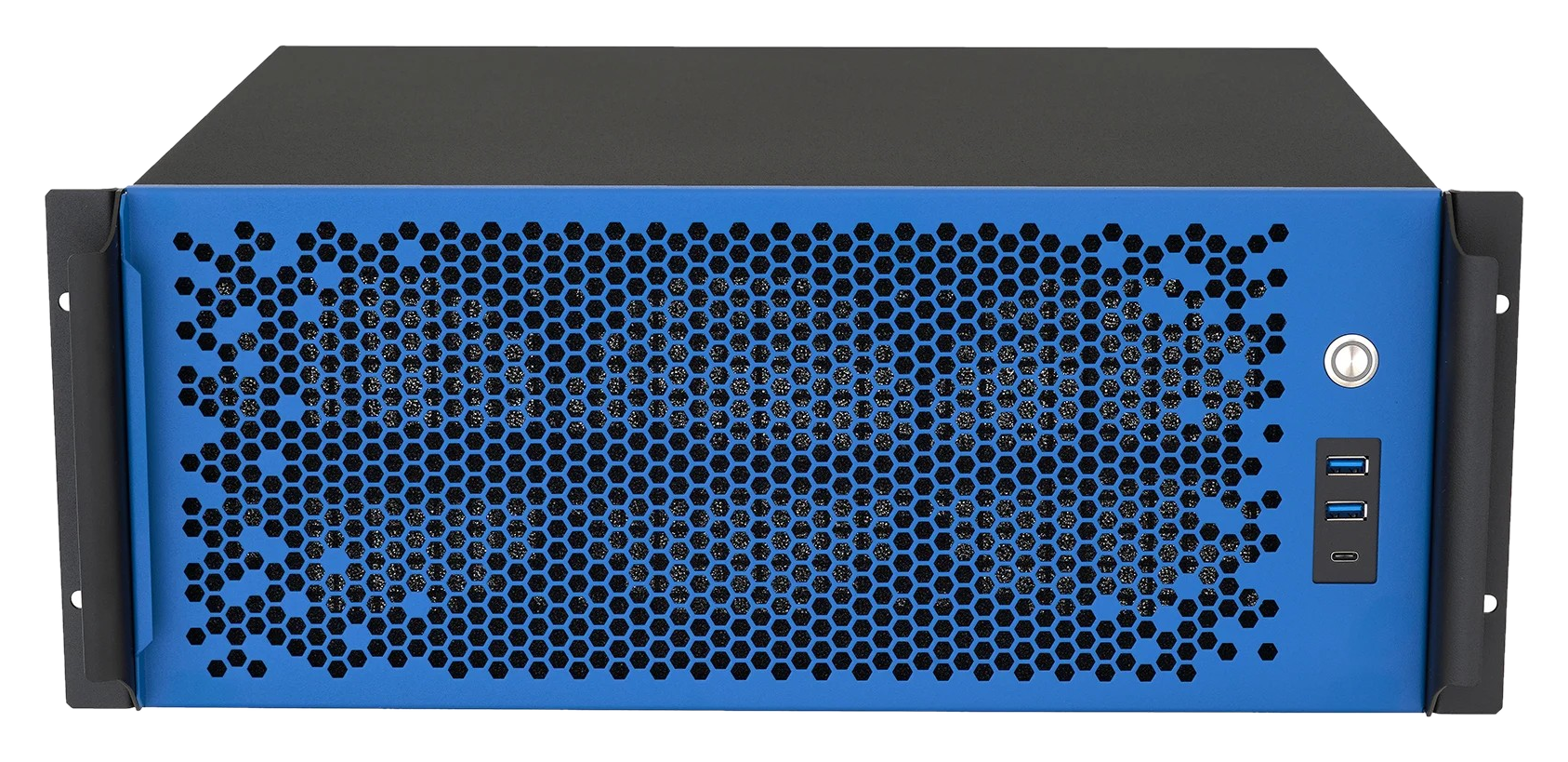 eRacks/AILEEN 4U AI server, cobalt blue