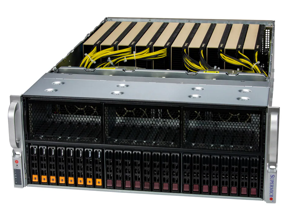 eRacks/AISHA 4U 10-GPU AI server (Supermicro SYS-421GE-TNRT platform)