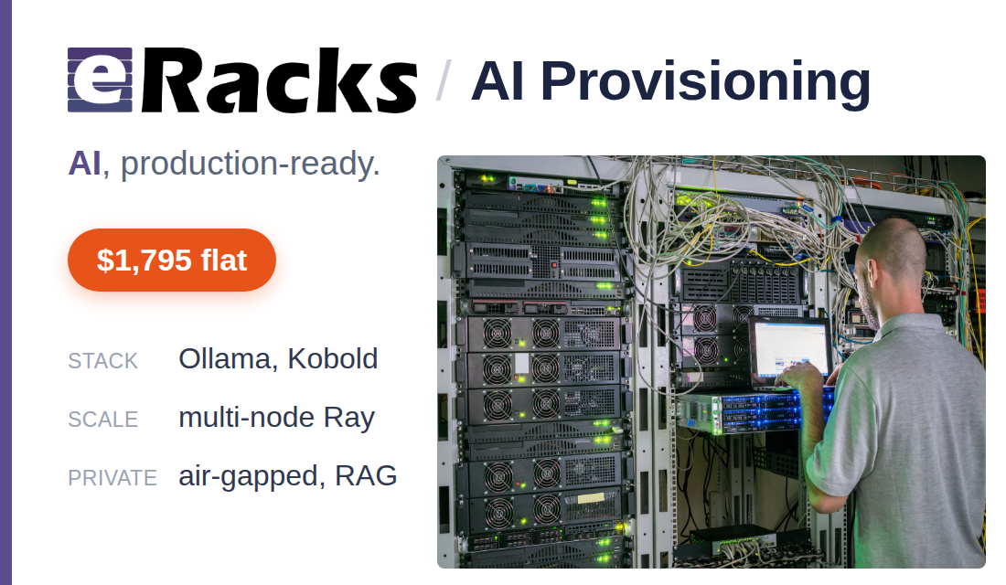 eRacks AIPROV - AI Provisioning, deployed